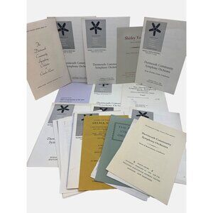 Large Lot Of 1960s Opera & Symphony Orchestra Programs Dartmouth, Vermont, NYC
